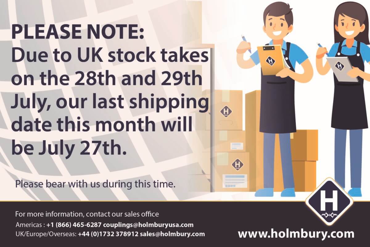 Please note: Due to UK stock takes on the 28 and 29 July, our last shipping date this month will be July 27. Please bear with us during the time.